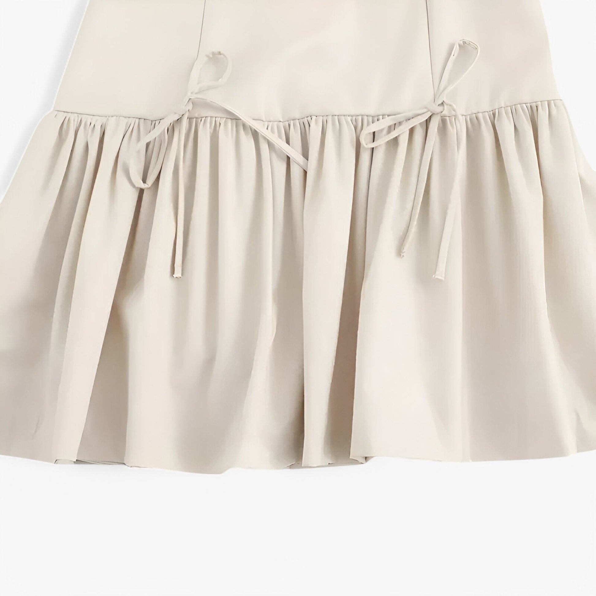Kobieca Sukienka Mini Plisowana bez Rękawów z Kokardą, Lekki Materiał, Elegancki Design 6