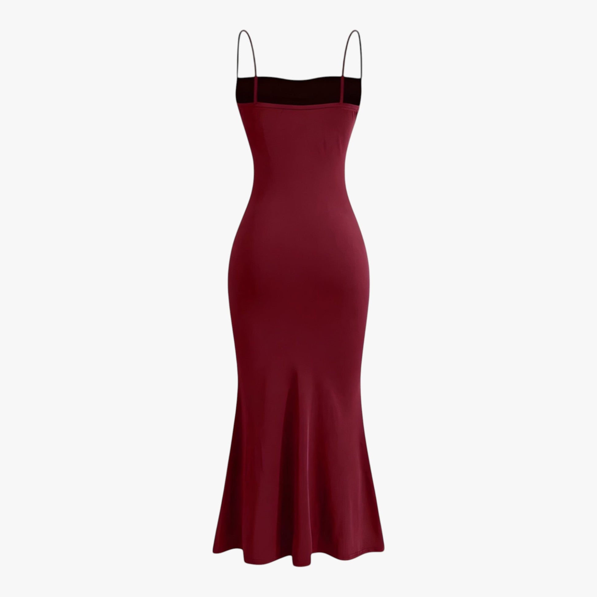Sukienka Maxi Burgundowa z Dekoltem V - Elegancka Sukienka Wieczorowa Maxi dla Kobiet 3
