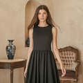 Sukienka Midi Elegancka dla Kobiet - Wygodna Dzianinowa Bodycon bez Rękawów na Wesele i Casualowe Wyjścia 1