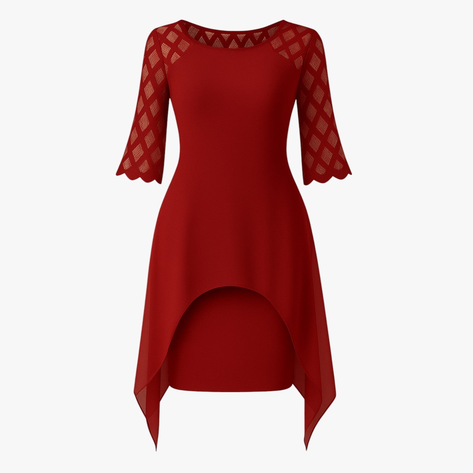 Sukienka Midi Elegancka z Koronkowymi Rękawami dla Kobiet w Plus Size - Idealna na Wesele i Inne Okazje 2