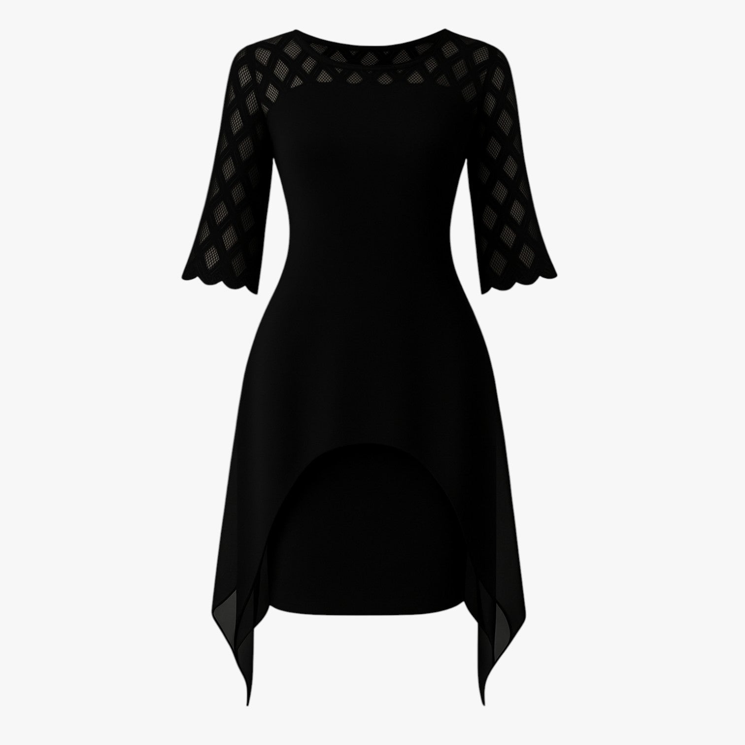 Sukienka Midi Elegancka z Koronkowymi Rękawami dla Kobiet w Plus Size - Idealna na Wesele i Inne Okazje 3