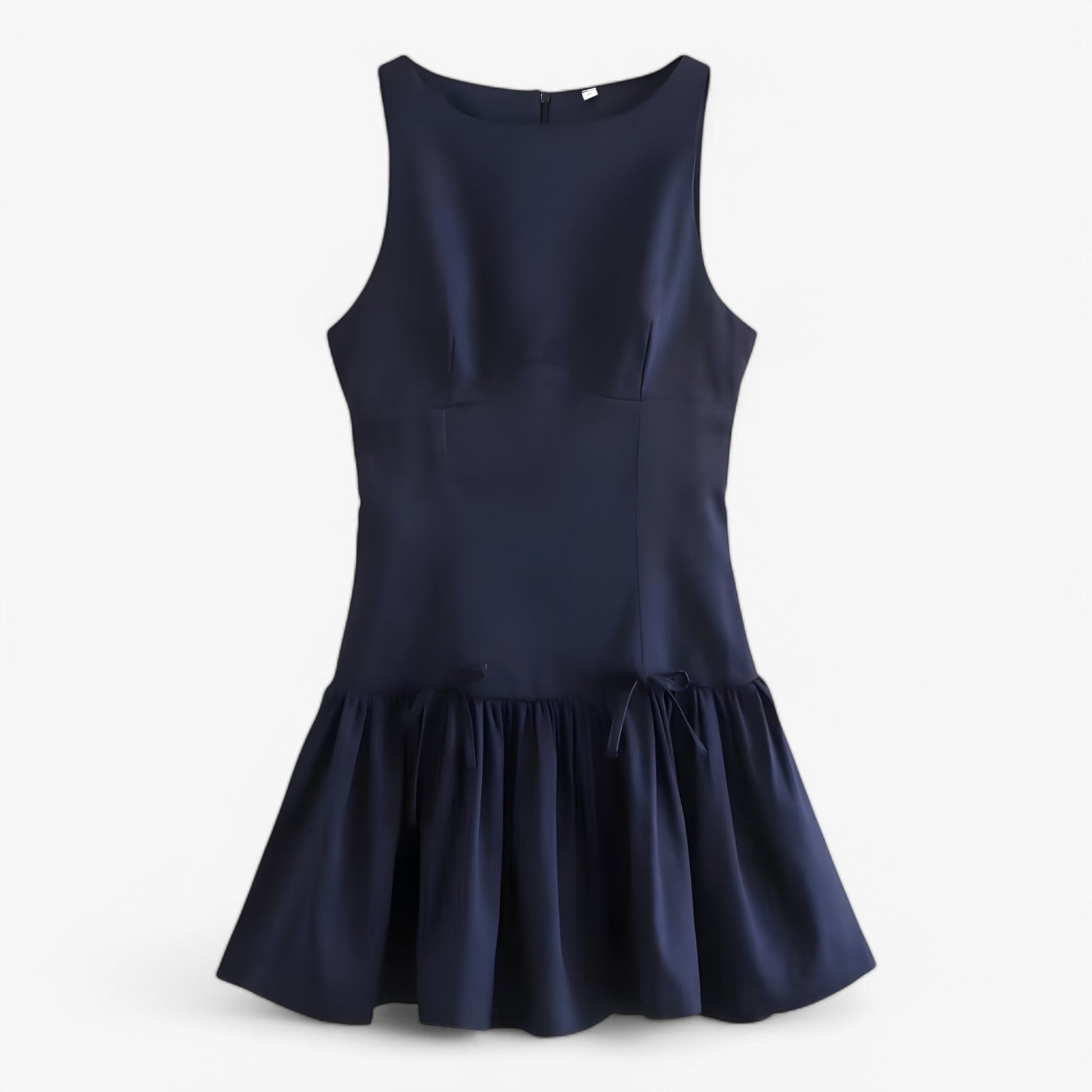 Sukienka Mini dla Kobiet z Falbanami i Kokardą - Elegancka na Specjalne Okazje 5