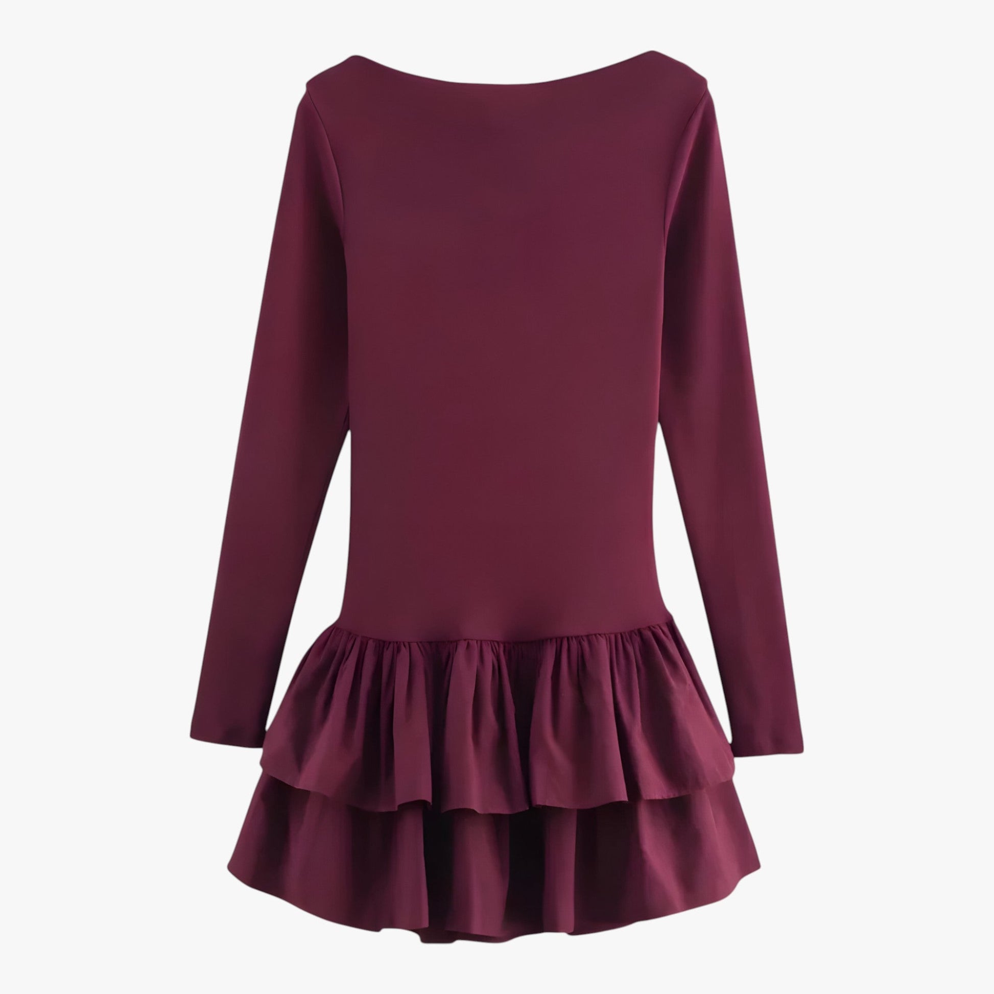 Sukienka na Wesele Mini z Długim Rękawem z Falbanami dla Kobiet - Elegancka Letnia Sukienka 2