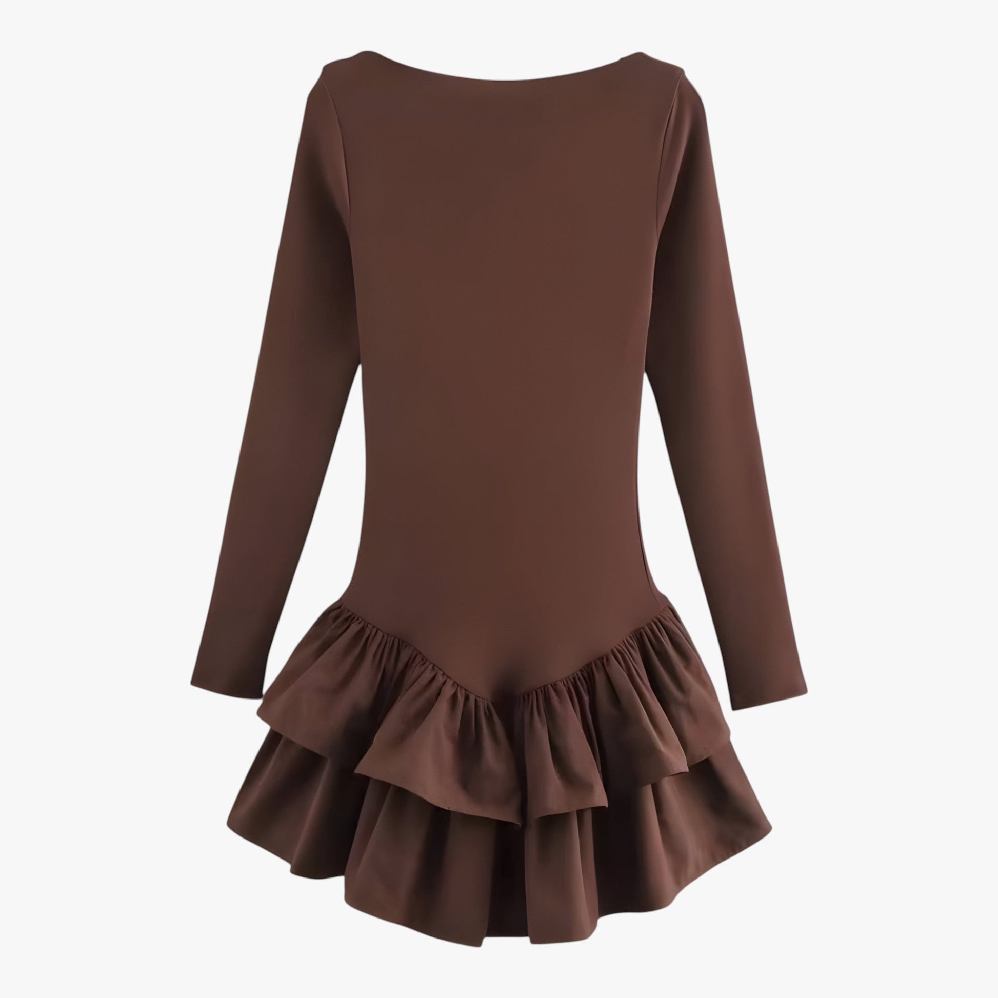 Sukienka na Wesele Mini z Długim Rękawem z Falbanami dla Kobiet - Elegancka Letnia Sukienka 3