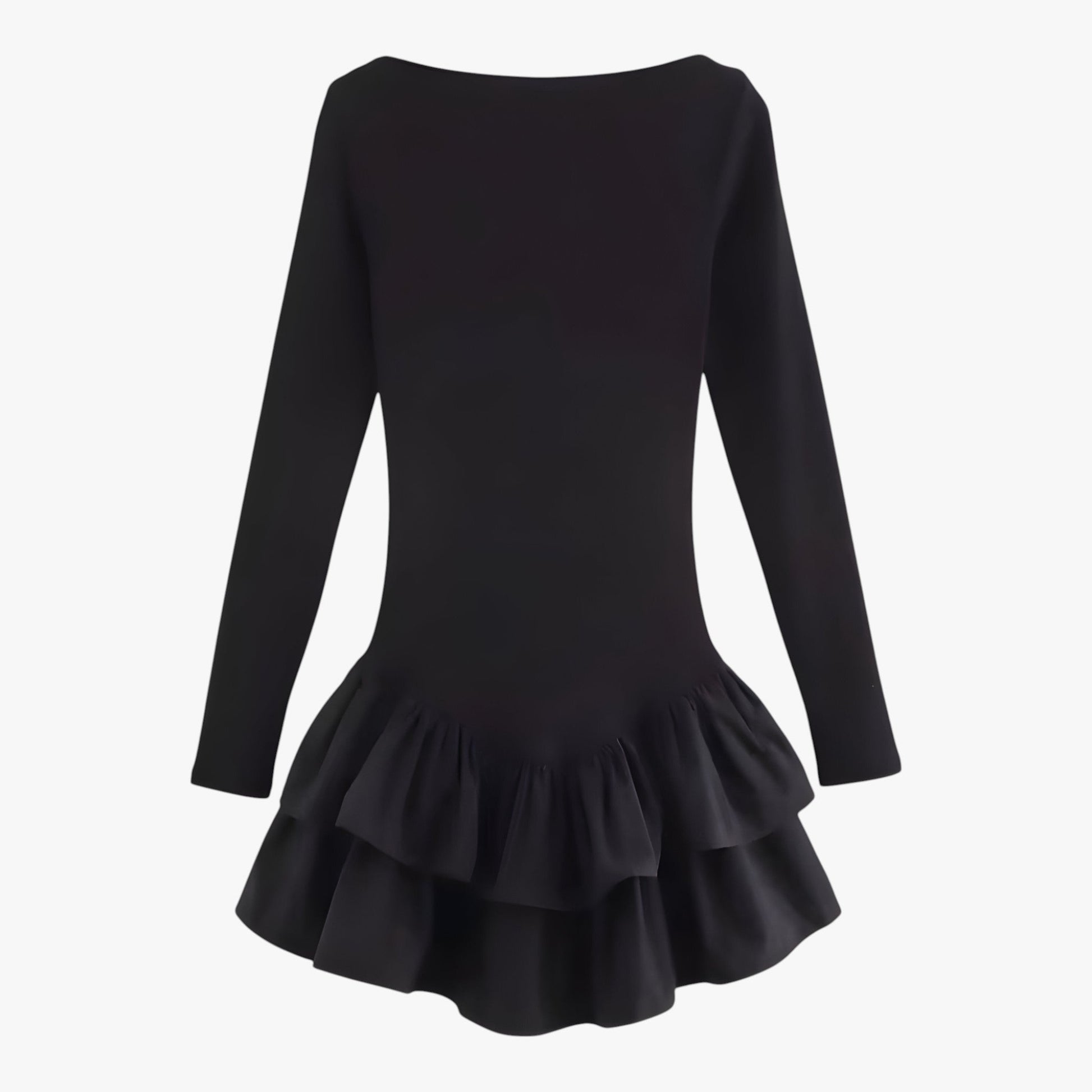 Sukienka na Wesele Mini z Długim Rękawem z Falbanami dla Kobiet - Elegancka Letnia Sukienka 5